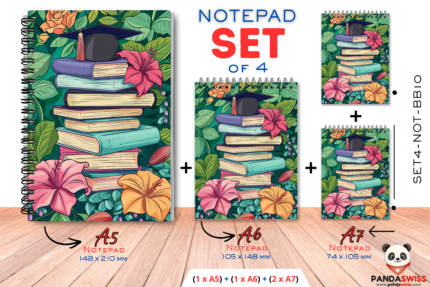SET4-NOT-BB10  - Buch Blumen- Notizbuch