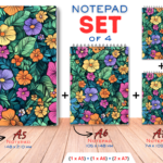 SET4-NOT-BU01  - Blumen- Notizbuch -