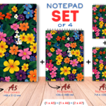 SET4-NOT-BU02  - Blumen- Notizbuch -