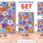 SET4-NOT-BU03  - Blumen- Notizbuch