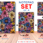 SET4-NOT-BU04  - Blumen- Notizbuch