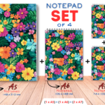 SET4-NOT-BU05  - Blumen- Notizbuch