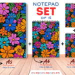 SET4-NOT-BU06  - Blumen- Notizbuch