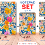 SET4-NOT-BU07  - Blumen- Notizbuch