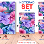 SET4-NOT-BU10  - Blumen- Notizbuch