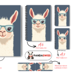 SET: Notizbuch mit LAMA3 (A5 + A6 + 2x A7 + Lesezeichen + Magnetisches Lesezeichen)