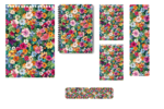 SET: Notizbuch mit Blumenmuster (A5 + A6 + 2x A7 + Lesezeichen + Magnetisches Lesezeichen) - Görsel 3