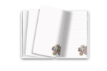 SET: Notizbuch mit Blumenmuster (A5 + A6 + 2x A7 + Lesezeichen + Magnetisches Lesezeichen) - Görsel 2